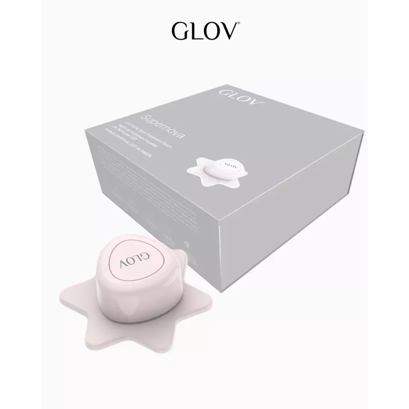 GLOV Supernova LED Spot Care Patch – Tikslinė spuogų gydymo priemonė su raudonos ir mėlynos šviesos terapija