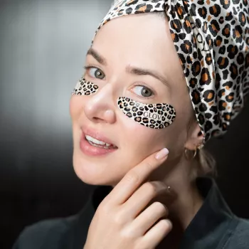 GLOV The Lazy Luxe Duo Daugkartiniai Silikoniniai Vokų Pagalvėlės ir Satininis Miego Kepuraitės Rinkinys