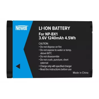 Newell Replacement Battery for Sony NP-BX1, 1000mAh, Li-ion, Black