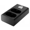 Newell Dual-Channel USB-C Charger DL-USB-C, skirta Panasonic DMW-BLK22 baterijoms, juoda