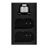 Newell Dual-Channel USB-C Charger DL-USB-C, skirta Panasonic DMW-BLK22 baterijoms, juoda