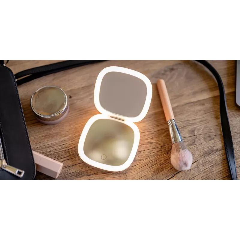 Humanas HS-PM01 Kosmetinis veidrodis su LED apšvietimu – rožinis