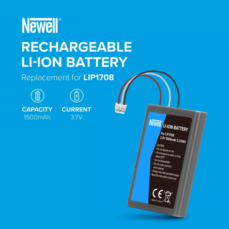 Newell Replacement Battery LIP1708, skirta Sony PlayStation 5 DualSense valdikliui
