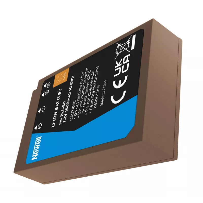 Newell keičiamoji baterija BLS-50 su USB-C, skirta Olympus