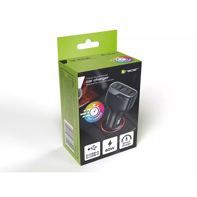 Tracer QuickCharger 60W USB-C sieninis įkroviklis
