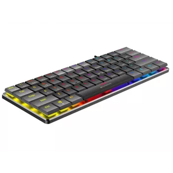 Tracer GameZone Keylo 61 laidinė mechaninė žaidimų klaviatūra, 60 % išdėstymas, Outemu Red jungikliai, RGB apšvietimas, grafito spalva