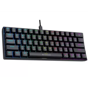 Tracer GameZone Claws 61 Wired Mechanical Gaming Keyboard, 60% Layout, Outemu Blue Switches, RGB Backlight, Black