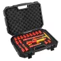 NEO TOOLS 1000V Izoliuotas Replesių Raktų Rinkinys, 19 dalių, 1/2 colio pavara, Chromo-Vanadžio Plienas, VDE Sertifikuotas