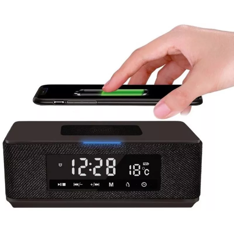 Platinet PMGQ15B - 10W belaidis nešiojamas stereo garsiakalbis - juodas - LCD ekranas