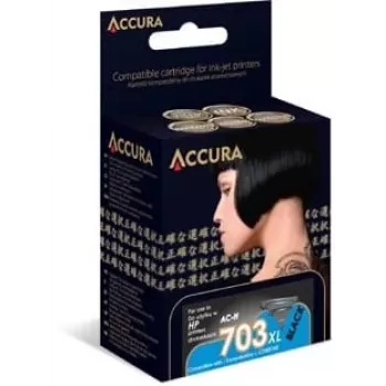 ACCURA kasetė, suderinama su HP 703XL (CD887AE), juoda, didelės išeigos