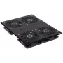 DELTA OPTICAL A19-4W 19 inch 1U ventiliatorių panelė spintai, 4x120mm, 230V AC, juoda
