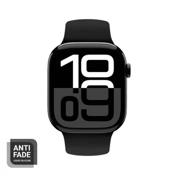 Crong Liquid Silicone Strap for Apple Watch 38/40/41/42 mm (Black)