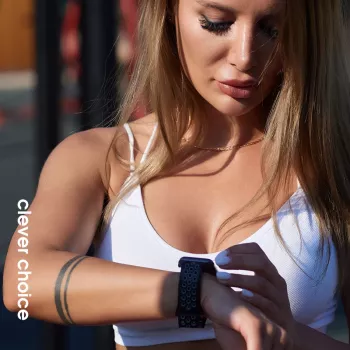Crong Duo Sport Band, skirta Apple Watch 38/40/41/42 mm (Juoda/Žalia)