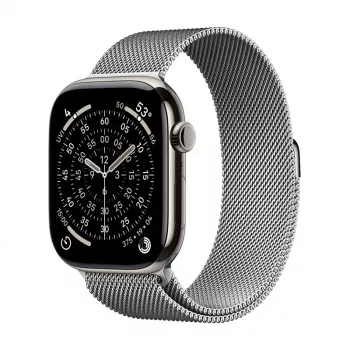 Crong Milano Steel nerūdijančio plieno juosta, skirta Apple Watch 44/45/46/49 mm, sidabrinė