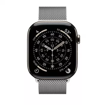 Crong Milano Steel nerūdijančio plieno juosta, skirta Apple Watch 44/45/46/49 mm, sidabrinė