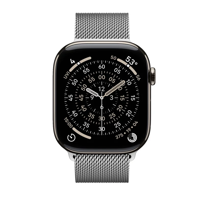 Crong Milano Steel nerūdijančio plieno juosta, skirta Apple Watch 44/45/46/49 mm, sidabrinė