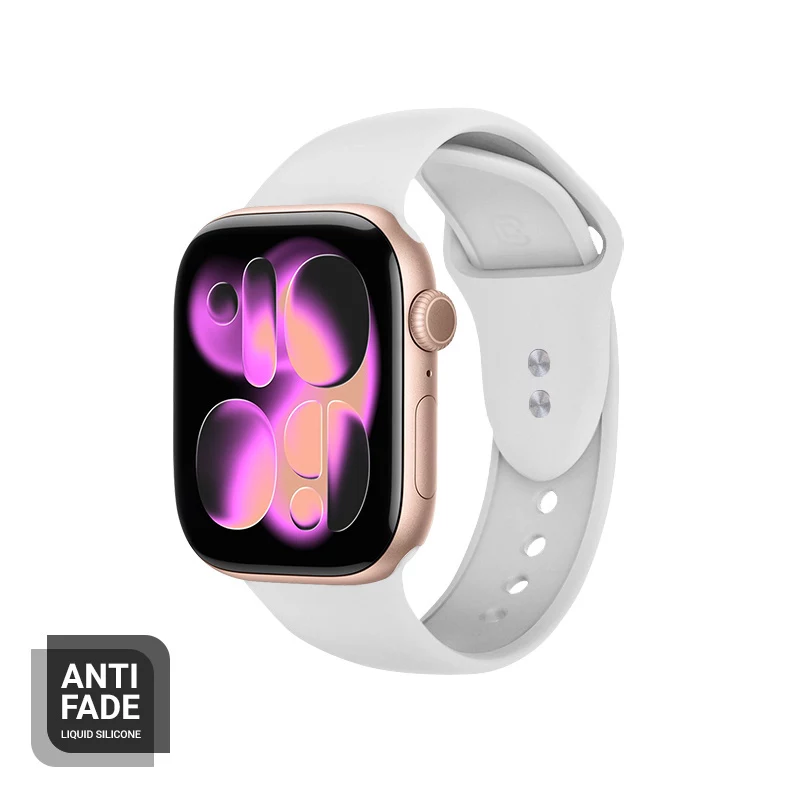 Crong Liquid Silicone Strap for Apple Watch 38/40/41/42 mm (White)