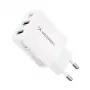 Wozinsky CWCUCW 30W USB-C / 2 x USB-A sieninis įkroviklis - baltas