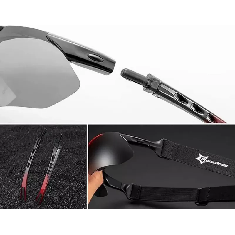 ROCKBROS Photochromic Cycling Glasses UV400 TR90 Frame - Black