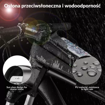 ROCKBROS Dviratininko Rėmo Krepšys 029-1BK su Telefono Dėklu - Juodas