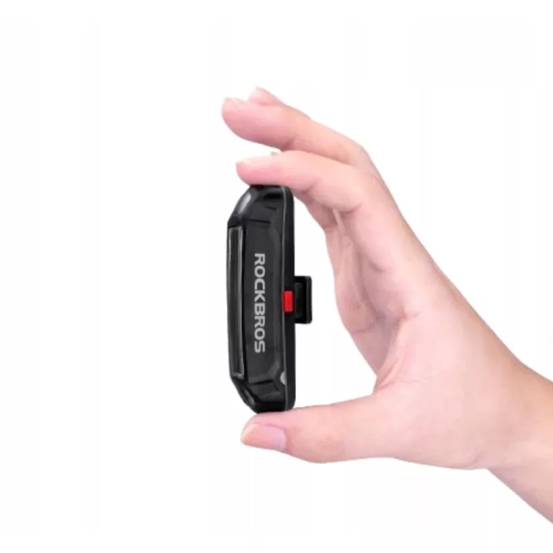 ROCKBROS A54BK Galinis Dviračio Žibintas su Micro USB Kabeliu - Juodas