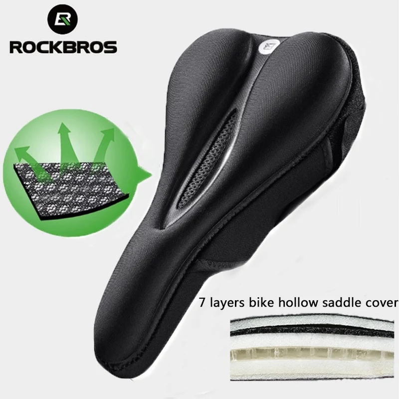 ROCKBROS Gel Bicycle Saddle Cover LF047-B Silicone Size L Black
