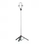 HURTEL Selfie Stick WC13YDS Telescopic Tripod 1.3m su dviguba LED šviesa ir telefono laikikliu - juoda