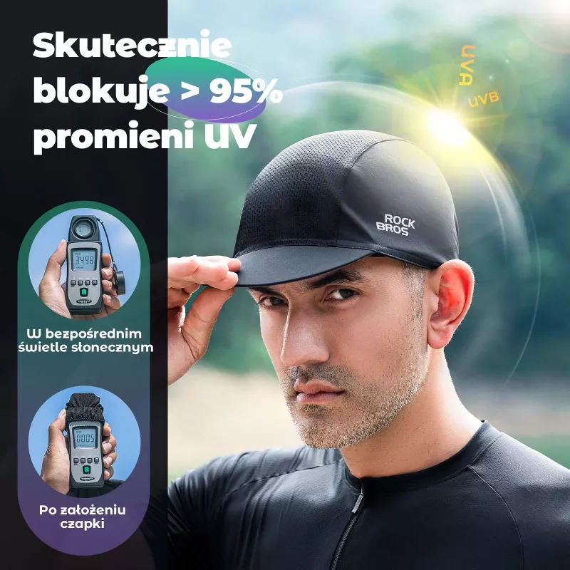 ROCKBROS Dviračių kepurė su skydeliu 18230005001 - Juoda