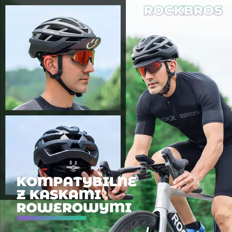 ROCKBROS Dviračių kepurė su skydeliu 18230005001 - Juoda