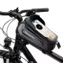 Wozinsky Bicycle Frame Bag Armored with Phone Pocket 1.7 L - Black