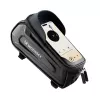 Wozinsky Bicycle Frame Bag Armored with Phone Pocket 1.7 L - Black