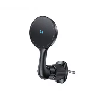 Wozinsky WCT5-6S4Y Automobilinis telefono laikiklis su Qi/MagSafe 15W belaidžiu įkrovikliu oro ventiliacijai - juodas