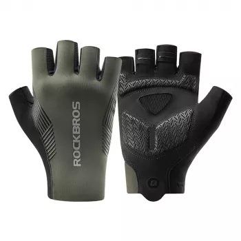 ROCKBROS Cycling Gloves Spring/Summer/Autumn, Short Fingers, Size L - Green