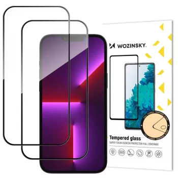 Wozinsky Full Glue Tempered Glass 2-Pack, skirta iPhone 17 ir iPhone 16 Pro