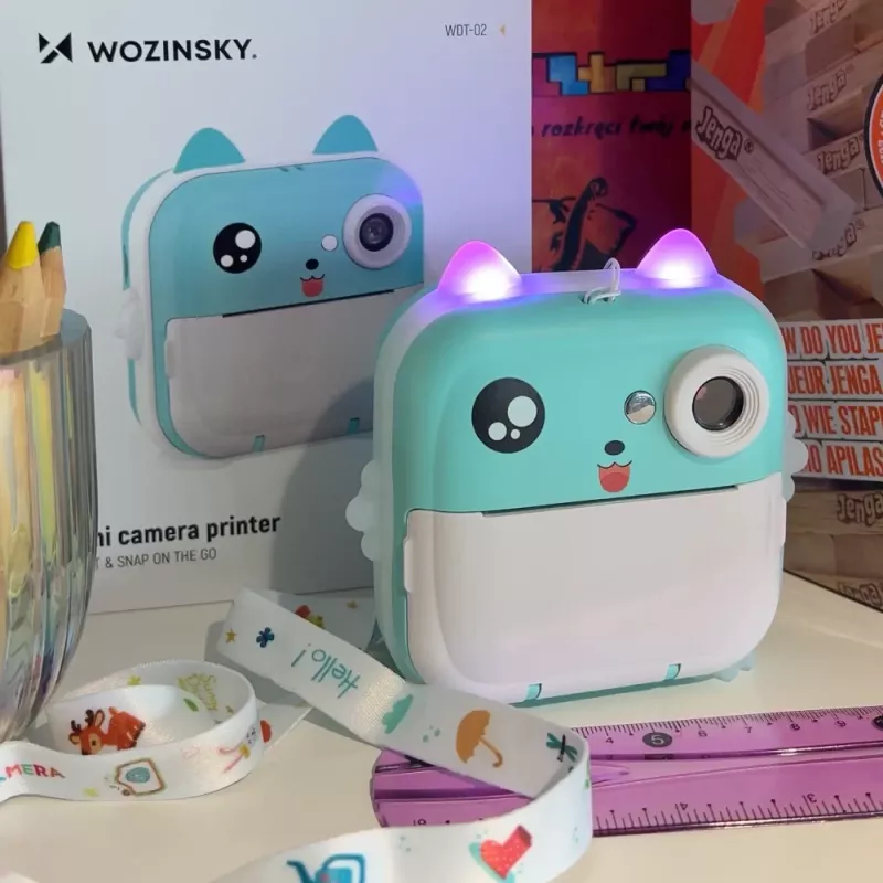 Wozinsky WDT-02 momentinė spausdinimo kamera vaikams - mėlyna
