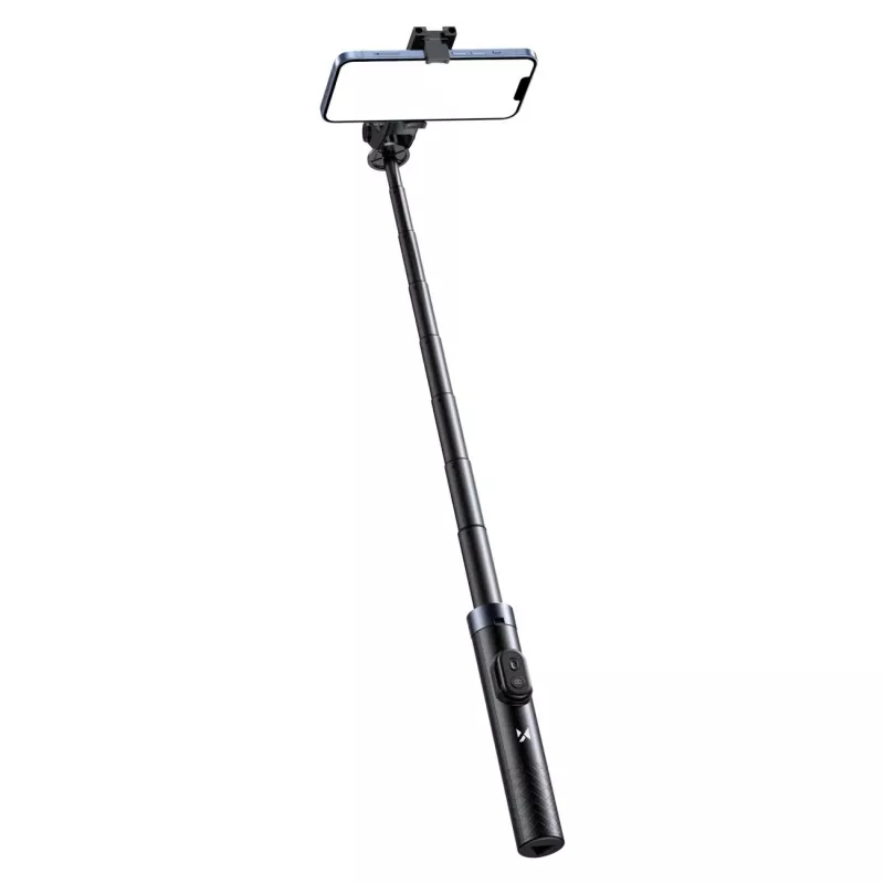 Wozinsky Selfie Stick WC1Y30S Teleskopinis Trikojis 1.3m su Telefono Laikikliu - Juoda
