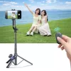 Wozinsky Selfie Stick WC1Y30S Teleskopinis Trikojis 1.3m su Telefono Laikikliu - Juoda