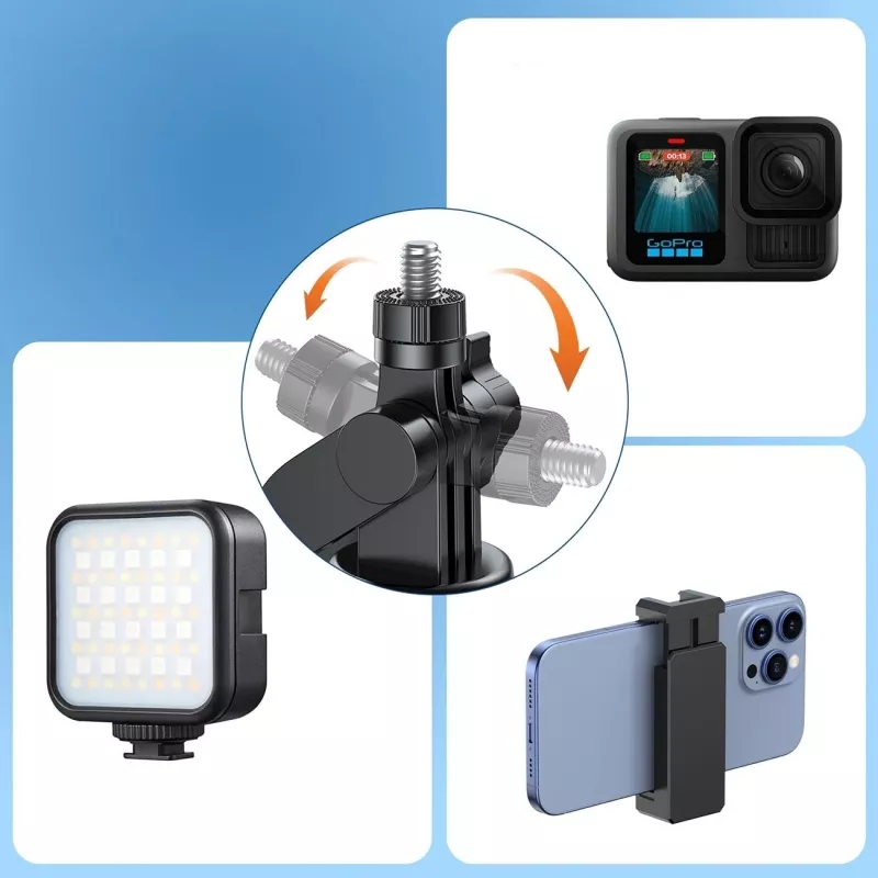 Wozinsky Selfie Stick WC1Y30S Teleskopinis Trikojis 1.3m su Telefono Laikikliu - Juoda