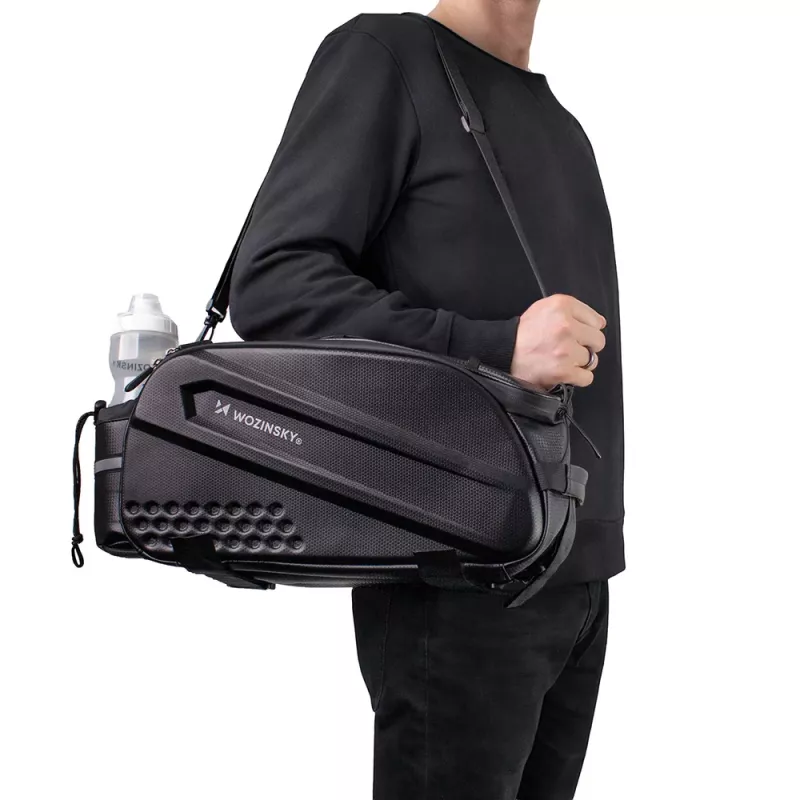 Wozinsky Bicycle Rack Bag su Ilgu Diržu - Juoda