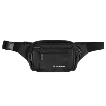 Wozinsky WSB-W1 Unisex Adjustable Strap Water-Resistant Waist Bag / Shoulder Bag - Black