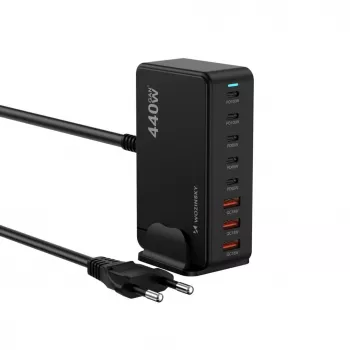 Wozinsky 240W GaN QC3 Įkrovimo Stotelė - Juoda