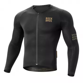 ROCKBROS YDCX008 Diamond Long Sleeve Cycling Jersey XXXL Black