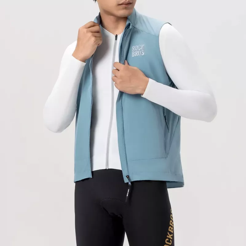 ROCKBROS Windproof Cycling Vest YDMJ003 Spring/Autumn XXL Blue