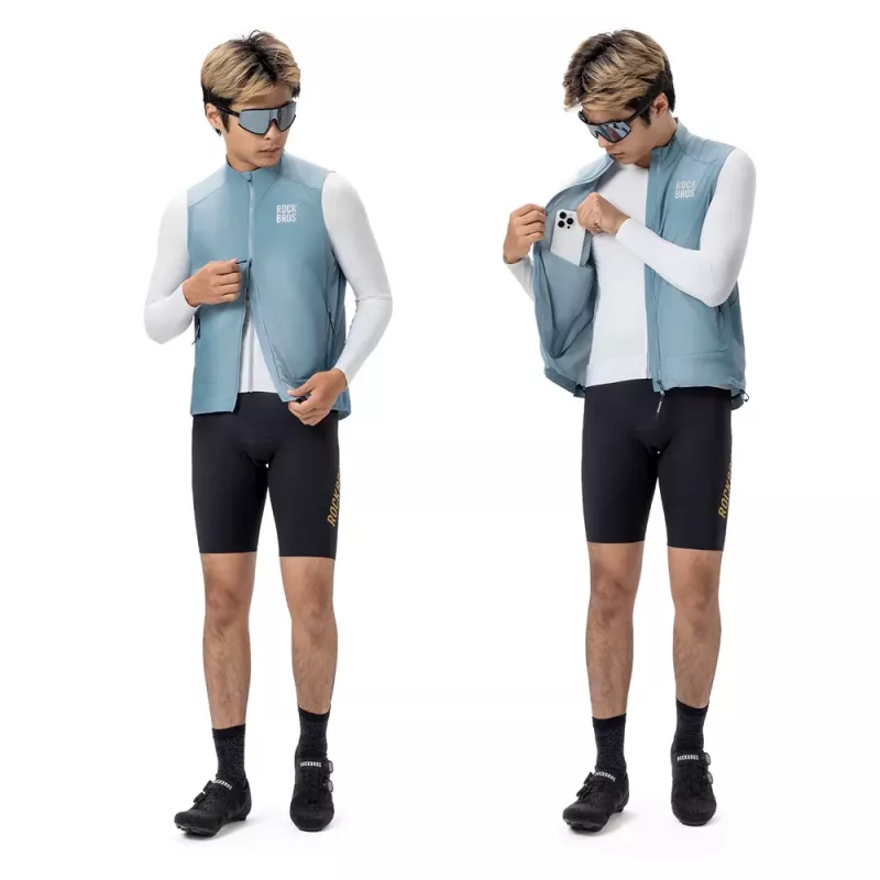 ROCKBROS Windproof Cycling Vest YDMJ003 Spring/Autumn XXL Blue