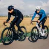 ROCKBROS Cyclingo antblauzdžiai su petnešomis YDCK012-1 Terminis flisas su įdėklu XXL Juoda