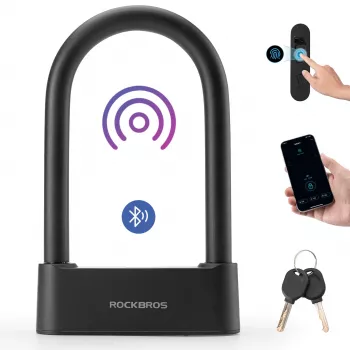 Rockbros SMART Fingerprint & Bluetooth Bike Cable Lock 100cm Juoda