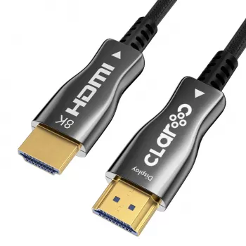 Claroc PRO-HDMI-21-10M Active Optical HDMI 2.1 kabelis 10m (32.8ft) 8K@60Hz 4K@120Hz 48Gbps pintas nailonas