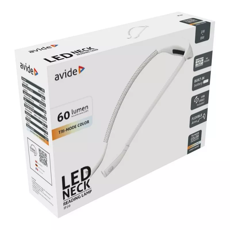 Avide Neck Reading Lamp, Dimmable