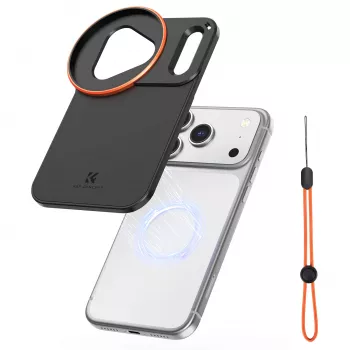KF Protective Photography Case su 58 mm objektyvo laikikliu, skirtas „Apple iPhone 17 Pro Max“ – juodas