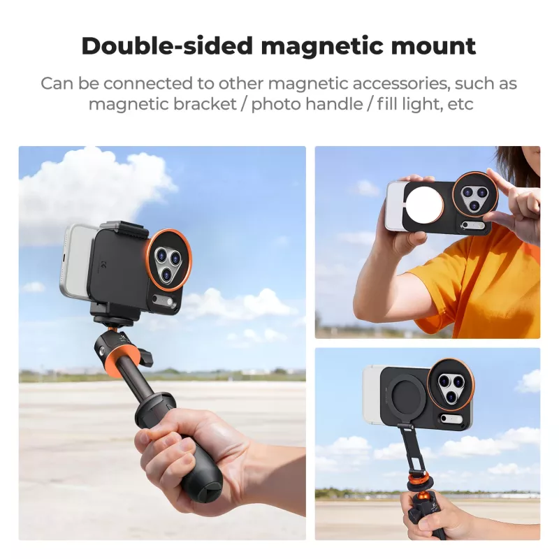 KF Protective Photography Case su 58 mm objektyvo laikikliu, skirtas „Apple iPhone 17 Pro Max“ – juodas